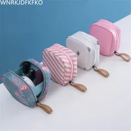 Косметические пакеты корпусы мини -косметическая сумка фламинго сплошной