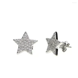 Orecchini a bottone Star Ear Studs Micro Pave Sparking Cz Per le donne Everyday Teen Mothersday Celestial Birthday Gift Jewelry Earrring