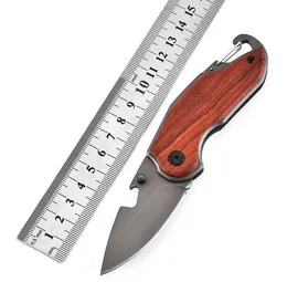 Супер острый складной нож Портативный складной карманный нож на открытом воздухе деревянная ручка ножи мини -фруктовый нож для ключей