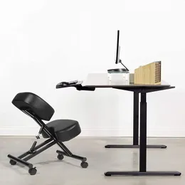 背中の痛みを和らげるための人間工学に基づいたひざまずく椅子、ホームオフィスの仕事のための膝のスツールの姿勢の姿勢