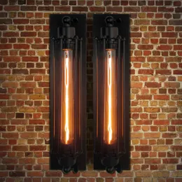 Duvar lambası retro endüstriyel rüzgar ütü sanat LED t300 ışıkları Edison Fmen