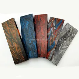 Messen 2Pcs G10 Knife handle Material Diy Tool Handle Composite Material Damascus Pattern G10 Tool Holder Patch Material 130x43x8mm