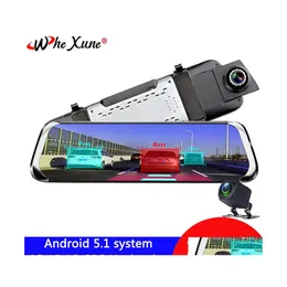 Камеры задних видов автомобилей Камеры парковки WHEXUNE 4G 10 IPS Android 5.1 DVR Камера Adas Mirror Dash Cam Record