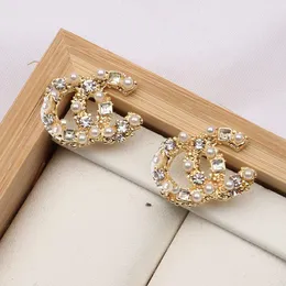 Kadın Tasarımcı Mücevherleri için Karışık Saplama Küpe Tasarımcısı Lüks Küpeler Çok ŞEKİ Küpeler 925 Anneler Günü Partisi için Gümüş Elmas Küpe Jewerlry