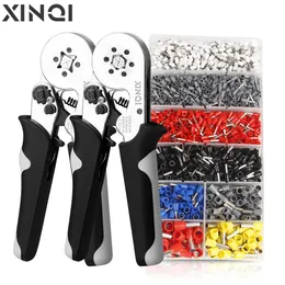 Tang Crimping Pliers Tubular Terminal Hand Tools HSC8 64A Electrical Mini compression Wire crimper plier set