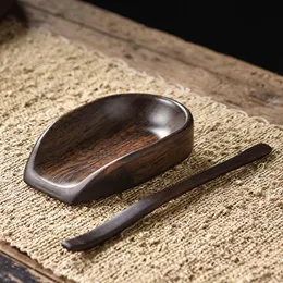 Teaware Blackwood Tea Spoon Solid Wood Tea Holder Kung Fu Tea Set Tea Ceremony Sex artiklar Tillbehör TEA SPICEL DIVIDE TEA SVAS