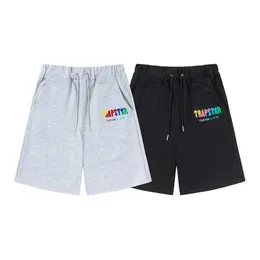 Designer Kort Mode Fritidskläder Trendiga märke Mellanbyxor Trapstar Färgglada Brevhandduk Broderi Foundation Lös Avslappnad Sport Shorts Herr Sommar