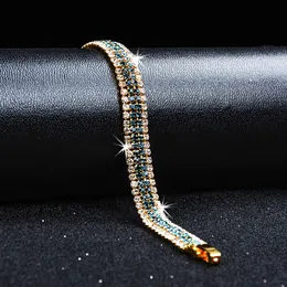 Chain DIWENFU 18K Gold Color Emerald Bracelets for Women Genuine 925 Sterling Silver Red Topaz Gemstone Pulseira Feminina Jewelry Girl 230506