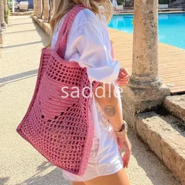 Designer clássico sacola letras ráfia palha bolsas tote y220401 moda crossbody mulheres sacos de ombro verão praia bolsa grande capacidade sacos de ombro sem caixa