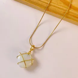 Pendant Necklaces 2 Pcs Classic Love Heart Necklace Cute Diamond Castle Opal Powder Birth Stone For Girls Kids