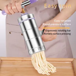 Processors 5 Mould Household Manual Noodle Maker Fresh Stainless Steel Roller Press Pasta Machine Cookware Making Spaghetti Kitchen Tools