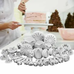 Baking Moulds 33pcs/set Plastic Flower Fondant Cake Decorating Tools Sugarcraft Plunger Cutter Cookies Mold Icing