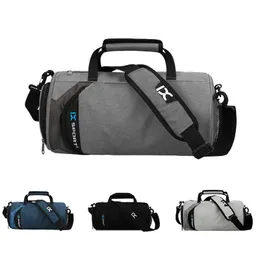 Sportväskor Vattentät sport Gym Bags Fitness Training Yoga Shoulder Bag With Shoes Bags Multifunktion Torka våta separationsresor G230506