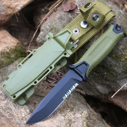 Camping Hunting Knives Glass Fiber Handle Military Tactical Knife High Hardness Survival Fixed Blade Knife Camping Equipment EDC Hand Tool Cs go Knifes P230506