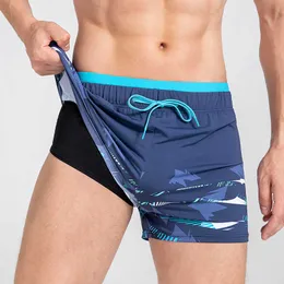 Men's Swimwear GoldEncamel Men Swimwear Anti-Emergonete Boxer masculino Man Swimsuit Beach Praia Loja de verão masculino Swimming Turnks for Men P230506