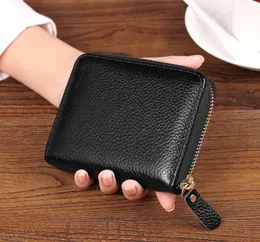 NIGEDU genuine leather wallet women short zipper brand design coin purse id card holder 100 Cowhide ladies wallets money8296225