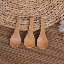 Japanese Small Wooden Spoon Wholesale 8cm Manual Salt Dessert Spoon Powder Wood Spoons Milk Powder Scoop dh9700