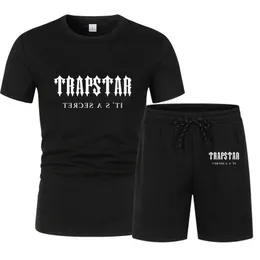 Herrspårsräder Uyuk Man Summer Tracksuit Men's Casual Sports Set Trapstar Printing Short Sleeved Shorts Set Female Fashion 2 Piece Sportswear 230506