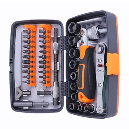 Schroevendraaier Ratschen-Schraubendreher-Set, 38-in-1, Torx-Magnet-Sechskant-Schraubendreher-Bits, Multitool für Mechaniker-Reparatur, Handwerkzeug-Set, Steckschlüssel