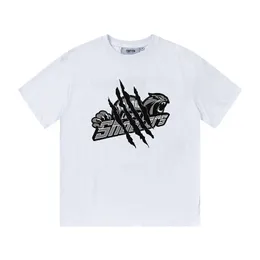 Herr t-shirt Trapstar T-shirt designer skjortor tryckt brev lyxigt svart och vit grå regnbåge färg sommar sport mode bomullsladdning kort ärmstorlek S-XL