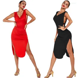 Bühnenkleidung für Erwachsene Latin Dance Dress Ballroom Kleidung Salsa Tango Performance 2023 Training Modern Women Spandex