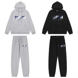 Designer Clothing Fashion Tracksuit Hoodie Trendy Trapstar Blue White Towel Embroidered Plush Men's Women's Couple Sweater Pants Casual SetCasual Streetwear