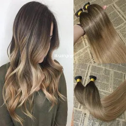 Balayage Human Hair I Tip Extensions Omber＃2フェージング