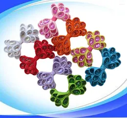 Hair Accessories 20pcs Hand Customize High Grosgrain Ribbons Barrettes BLESSING 3.5" Crystal Bow For Girl /Women