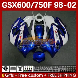 Kropp för Suzuki Katana GSX600F GSXF600 GSXF750 GSXF 600 750 CC 98 99 00 01 02 169NO.30 600cc 750cc GSX750F GSXF-600 GSXF-750 1998 1999 2000 2001 2002 FAIRING Blue Pearl