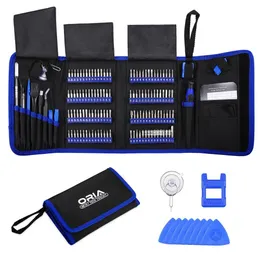 Schroevendraaier ORIA Magnetic Screwdriver Set 142 in 1 Repair Tools Kit with 120 Bits Precision Screwdriver Set with Magnetic Pad Portable Bag