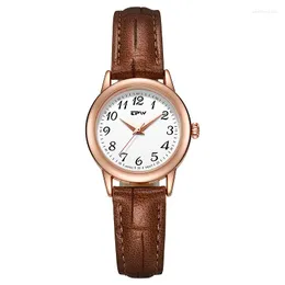 Wristwatches TPW Women's 28mm Easy Reader Gold Plate Case Japan Quartz Movement