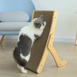 Scratchers Pet Toy Cat Scratching Board Claw Grinder Korrugerad papper Scratcher Wearresistent Climbing Cat Scraper Protecing Furniture