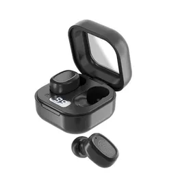 Nuovo By18 Bluetooth Cuffie Bluetooth Doppi Ear Mini Earphone Digital Display con bidone di ricarica Sport