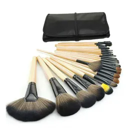 Profissional 24 PCs Makeup Brush Set Ferramentas de maquiagem kit de higiene pessoal de maquiagem Caixa de capa de capa de conjunto de pincel 306J
