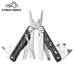 Tang FREETIGER 17 in 1 Pinza multiuso multifunzione in acciaio inossidabile Pinza pieghevole con sega a coltello Cacciavite Mini pinza pieghevole