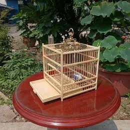 Cages Miniature Bird Cage Ornament Holder Hanging Luxury Small Garden Cage Carrier Travel Jaula Pajaros Grande Garden Accessories