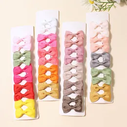 20pcs 4.8cm Small Ribbon Bow Hair Clip Baby Girl Hairbow Accessories Grosgrain Bowknot Kid Hairpin Solid Colors Bowknot Barrette