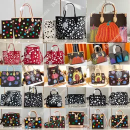 Yk bags Yayoi Kusama Tote Bag Collection Multi Pochette 3d Painted Dots Print Colorful Speedy Designer Accessoires Crossbody Shoulder Hangbags bolsos de lujo
