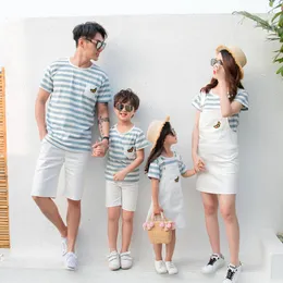 Family Matching Outfits Parent Child Matching Suits for The Whole Family Clothing Father Son Set Clothes Mother Daughter Summer Dress Two Piece Outfits 230506