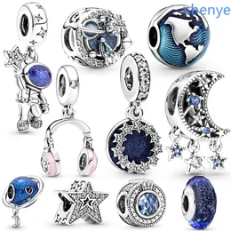 925 Silver Fit Pandora Charm Explore The Planet Series Charms Dangle Fashion Charms Set Pendant DIY Fine Beads Jewelry