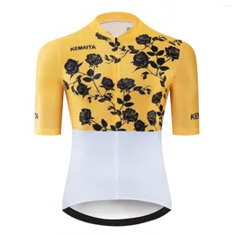 Yarış Ceketleri Kemaita Varış Bisiklet Jersey Kısa Kollu Giyim Hızlı Kuru Takım Pro Ciclismo Maillot