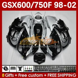 Body for Suzuki Katana GSX600F GSXF600 GSXF750 GSXF 600 750 CC 98 99 00 01 02 169NO.71 600CC 750CC GSX750F GSXF-600 GSXF-750 1998 1999 2000 2001 2002 Fairing Black Sirevery