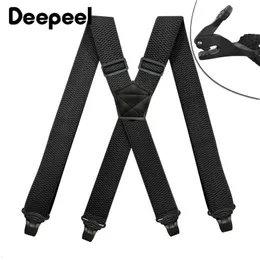 Suspensórios 1pc 3,5*120cm Suspender masculino adulto 4 clipes Suspenders masculinos de tira ajustável ELÁSTICA ELÁSICA