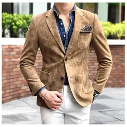 Мужские костюмы JAS Sude Pria 2 Potong 2023 Tuksedo Kerah Dua Kance Kasual Klasik/Antik/Jaket Denim Pengiring (Blazer Celana)