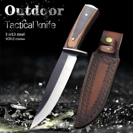 Kamp av bıçakları siyah yüz tanrı düz bıçak renkli ahşap ahşap tutamak avcılık bıçağı açık portatif kamp bıçağı açık hayatta kalma bıçağı p230506