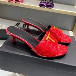 Projektant sandałowy dla kobiet sandały platformowe Obcasy Slajdy luksusowe buty modne impreza oryginalna skóra Sizi 11