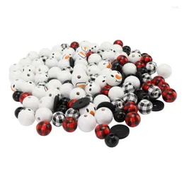 Party Supplies Snowman Bead Garland Christmas Beads Ornament Diy Making for Pendant