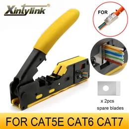 Werkzeuge xintylink rj45 zange crimper rg45 cat5 cat6 cat7 CAT8 netzwerk crimpwerkzeug ethernet kabel abisolierzange netzwerkklemme clip lan