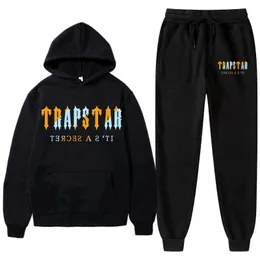 Designer Clothing Fashion Tracksuit Hoodie Loose Hooded Sweater Set Trapstar Letter Printed Men's Women's Sportswear 16 Color Fleece Pants Two Piece Set