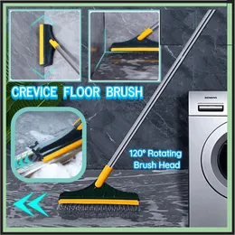 Escovas de limpeza 2 em 1 esfoliante com piso com rodo Voom de vassoura em forma de vassoura longa de vassoura longa da cozinha de banheiro 230505